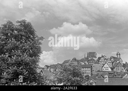 Der Luftkurort Altensteig im Schwarzwald, Deutschland 1930er Jahre. Der Luftkurort Altensteig im Schwarzwald, Deutschland der 1930er Jahre. Stockfoto