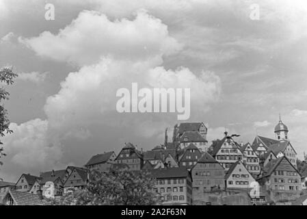 Der Luftkurort Altensteig im Schwarzwald, Deutschland 1930er Jahre. Der Luftkurort Altensteig im Schwarzwald, Deutschland der 1930er Jahre. Stockfoto