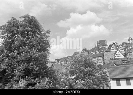 Der Luftkurort Altensteig im Schwarzwald, Deutschland 1930er Jahre. Der Luftkurort Altensteig im Schwarzwald, Deutschland der 1930er Jahre. Stockfoto