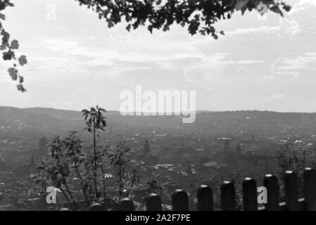 Blick über Stuttgart, Deutschland 1930er Jahre. Blick über Stuttgart, Deutschland 1930. Stockfoto