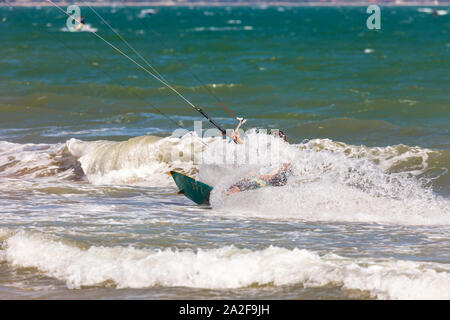 Herbst in Sport Kitesurfen Stockfoto