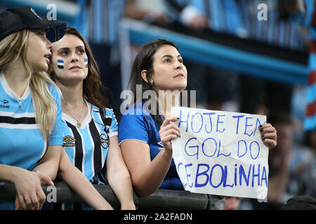 Porto Alegre, Brasilien. 02 Okt, 2019. Endrunden. Match gehalten an der Grêmio Arena am Mittwoch (02) in Porto Alegre, RS, Brasilien. Credit: Raul Pereira/FotoArena/Alamy leben Nachrichten Stockfoto