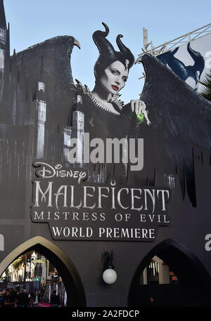 HOLLYWOOD, CA - 30. SEPTEMBER: Atmosphäre bei der Weltpremiere von Disney's "malefiz: Herrin des Bösen' bei El Capitan Theatre am 30. September 2019 in Los Angeles, Kalifornien. Stockfoto