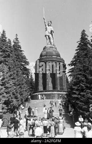 Das große Hermannsdenkmal im Teutoburger Wald, Deutschland 1930er Jahre. Das Hermannsdenkmal im Teutoburger Wald, Deutschland 1930. Stockfoto