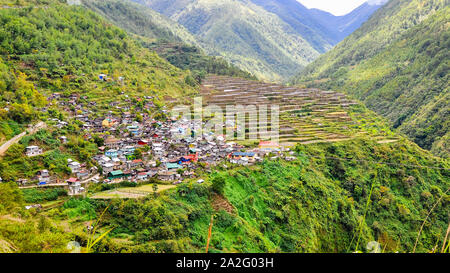 Ländliche Dorf hoch in den Bergen von Bontoc, Mountain Province, Philippinen Stockfoto