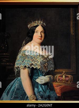 Isabel II (1830-1904). Reina de España. Anónimo Retrato, Siglo XIX. Museo Naval. Madrid. España. Stockfoto