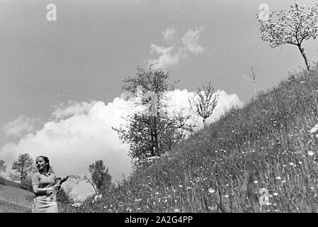 Ein Ausflug nach Freiburg im Breisgau, Deutsches Reich 30er Jahre. Eine Exkursion nach Freiburg im Breisgau, Deutschland 1930. Stockfoto