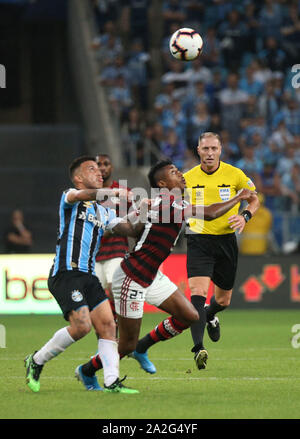 Porto Alegre, Brasilien. 02 Okt, 2019. Endrunden. Match gehalten an der Grêmio Arena am Mittwoch (02) in Porto Alegre, RS, Brasilien. Credit: Raul Pereira/FotoArena/Alamy leben Nachrichten Stockfoto