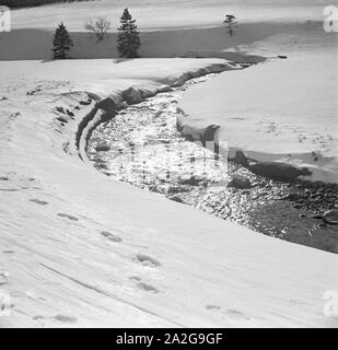 Ein Ausflug in Das Skigebiet Reheberg Im Erzgebirge, 1930er Jahre Deutsches Reich. Ein Ausflug ins Schigebiet Rehberg im Erzgebirge, Deutschland der 1930er Jahre. Stockfoto