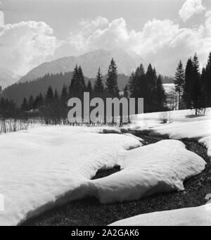 Ein Ausflug Nach Mittelberg in Österreich, 1930er Jahre Deutsches Reich. Eine Reise nach Mittelberg in Österreich, Deutschland der 1930er Jahre. Stockfoto