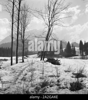 Ein Ausflug Nach Mittelberg in Österreich, 1930er Jahre Deutsches Reich. Eine Reise nach Mittelberg in Österreich, Deutschland der 1930er Jahre. Stockfoto