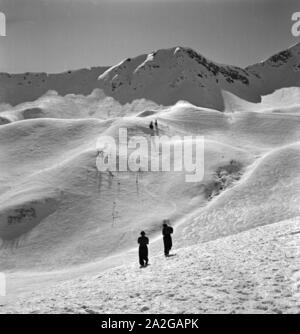 Ein Ausflug Nach Mittelberg in Österreich, 1930er Jahre Deutsches Reich. Eine Reise nach Mittelberg in Österreich, Deutschland der 1930er Jahre. Stockfoto