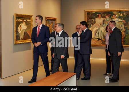 Madrid, Spanien. 02 Okt, 2019. König Felipe VI besucht das "spanische Malerei aus dem 19. Jahrhundert, von Goya Moderne" Ausstellung Einweihung im Maria Cristina Masaveu Peterson Stiftung. Credit: SOPA Images Limited/Alamy leben Nachrichten Stockfoto