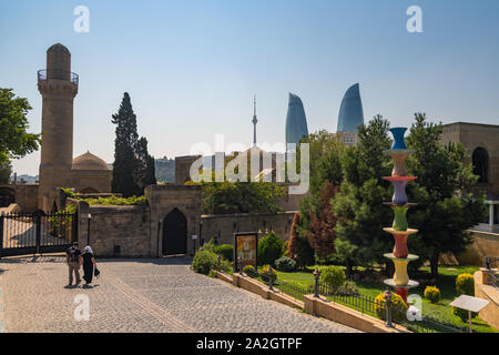 Aserbaidschan, Baku, September 20, 2019 Blick auf die historische Umgebung Stockfoto