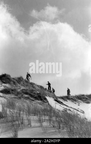 Sommerferien in Norderney, Deutsches Reich 30er Jahre. Sommer Urlaub auf Norderney, Deutschland 1930. Stockfoto