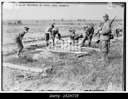 Englischen Gefangenen bei der Arbeit in der Nähe von Doberitz Stockfoto