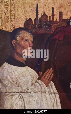 Quarton Enguerrand, La Pietà de Villeneuve-lès-Avignon (C. 1455, Detail der Spender). Stockfoto