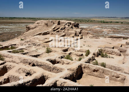 Die Ruinen Schlösser alte Choresm - Toprak - Kala, der kushan Empire, Usbekistan. Stockfoto