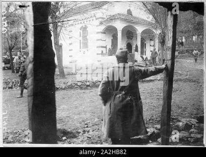 Entante Truppen bei Krstoar Kloster 1917 01. Stockfoto