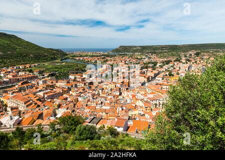 Stadt Bosa Stockfoto