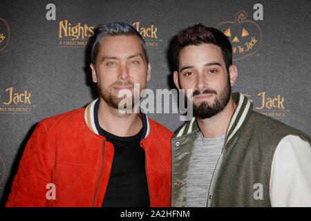 Calabasas, CA. 02 Okt, 2019. Lance Bass und Michael Turchin teilnehmen "Nächte der Freunde der Jack" & Familie Nacht am King Gillette Ranch am 2. Oktober 2019 in Calabasas CA. Credit: cra Sh/Image Space/Medien Punch/Alamy leben Nachrichten Stockfoto