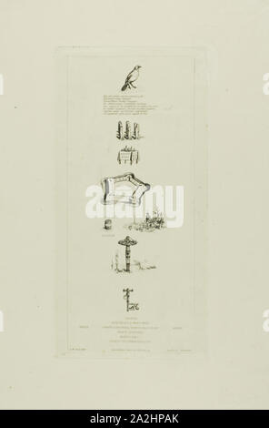 Rebus: Béranger war nicht wirklich stark, für die er nie den Schlüssel der Felder 1863, Charles Meryon (Französisch, 1821-1868), gedruckt von pierron (Französisch, 19. Jahrhundert), veröffentlicht durch Rochoux (Französisch, 19. Jahrhundert), Frankreich hatte, Ätzung auf Elfenbein Bütten, 291 × 125 mm (Bild), 306 x 151 mm (Platte), 450 x 297 mm (Blatt Stockfoto