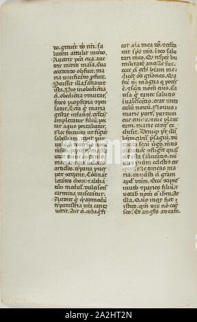 Bilderhandschrift Blatt, C. 1450, Italienisch, Italien, Manuskript schneiden mit runden gotischen Inschriften in schwarz, rot und blau Farben und Dekorationen in roten und blauen Farben, auf Pergament, 162 x 117 mm Stockfoto