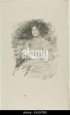 Firelight, 1896, James McNeill Whistler, American, 1834-1903, Usa, Transfer Lithographie in Schwarz auf Elfenbein Bütten, 191 x 149 mm (Bild), 332 x 210 mm (Blatt Stockfoto