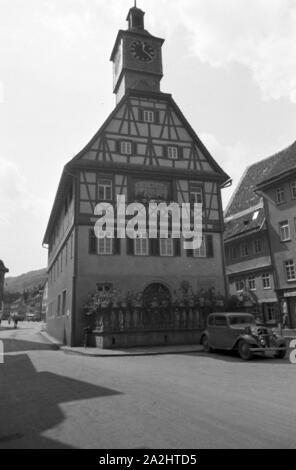 Urlaub im Schwarzwald, Deutsches Reich 30er Jahre. Urlaub im Schwarzwald, Deutschland der 1930er Jahre. Stockfoto