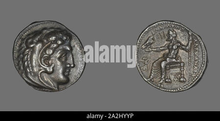 Tetradrachme (Münze), Alexander der Große, 336/323 v. Chr., griechische, römische Reich, Silber, Durchm. 2,7 cm, 17.13 g Stockfoto