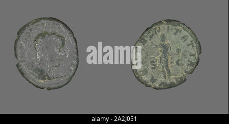 Als (Münze) porträtiert Kaiser Gordian III., AD 241/243, Römische, in Rom, Römische Reich, Bronze, Diam geprägt. 2,6 cm, 6,50 g Stockfoto