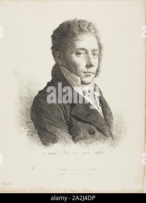 Portrait von Coupin de la Couperie herum, 1816, Anne-Louis Girodet de Roucy-Trioson (Französisch, 1767-1824), von Gottfried Engelmann (Französisch, 1788-1839), Paris, Lithographie in Schwarz gedruckt auf Elfenbein webte Papier, 250 x 188 mm (Bild), 306 x 230 mm (Blatt Stockfoto