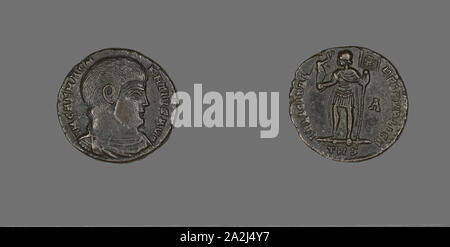 Münze Darstellung Kaiser Magnentius, AD 350/351, Römische, Römisches Reich, Bronze, Diam. 2.2 cm, 5,71 g Stockfoto