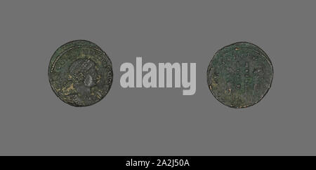 Münze, Kaiser Konstantin II., AD 324/337, Römische, Römisches Reich, Bronze, Diam. 1,7 cm, 2,37 g Stockfoto