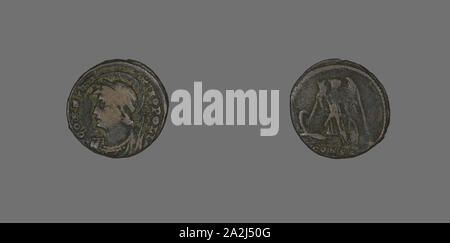 Münze, Kaiser Konstantin I, über AD330, Römische, Römisches Reich, Bronze, Diam. 1,9 cm, 2,39 g Stockfoto