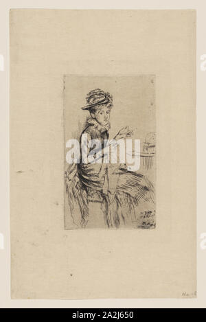 Tatting, 1874, James McNeill Whistler, American, 1834-1903, Usa, Radierung mit Foul in schwarzer Tinte auf Creme japanisches Papier beißen, 125 x 75 mm (Platte), 235 x 152 mm (Blatt Stockfoto