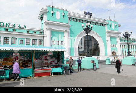 Novosibirsk-Glavny Bahnhof, Russland. Stockfoto