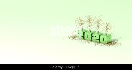 Frohes neues Jahr 2020 Stockfoto