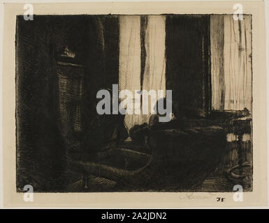 Intimität, 1889, Albert Besnard, Französisch, 1849-1934, Frankreich, Ätzung auf Creme Bütten, 180 × 237 mm (Bild/Platte), 207 × 265 mm (Blatt Stockfoto