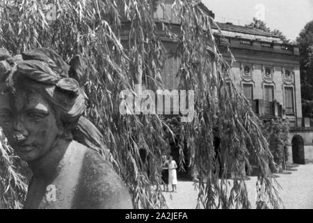 Ein Ausflug nach Marbach, Deutsches Reich 30er Jahre. Eine Reise nach Marbach, Deutschland 1930. Stockfoto