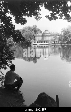 Ein Ausflug nach Marbach, Deutsches Reich 30er Jahre. Eine Reise nach Marbach, Deutschland 1930. Stockfoto