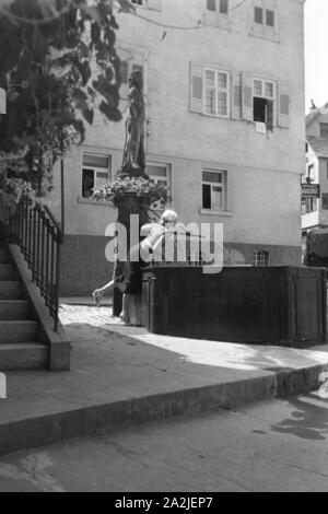 Campingurlaub Bei Marbach eine der Naab, 1930er Jahre Deutsches Reich. Camping in der Nähe von Marbach an Naab, Deutschland 1930. Stockfoto