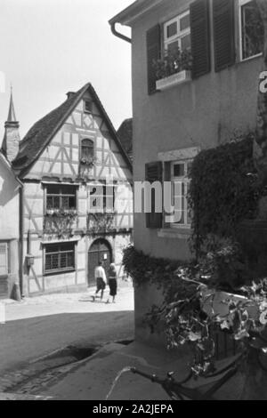 Campingurlaub Bei Marbach eine der Naab, 1930er Jahre Deutsches Reich. Camping in der Nähe von Marbach an Naab, Deutschland 1930. Stockfoto