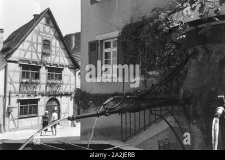 Ein Ausflug nach Marbach, Deutsches Reich 30er Jahre. Eine Reise nach Marbach, Deutschland 1930. Stockfoto