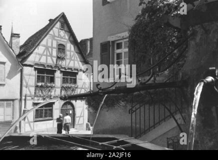 Campingurlaub Bei Marbach eine der Naab, 1930er Jahre Deutsches Reich. Camping in der Nähe von Marbach an Naab, Deutschland 1930. Stockfoto