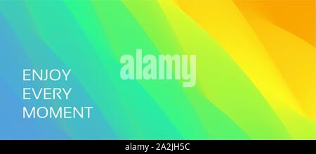 Genießen Sie jeden Augenblick. Moderne Screen Design für mobile App und Web. Sommer Vector Illustration. Stock Vektor