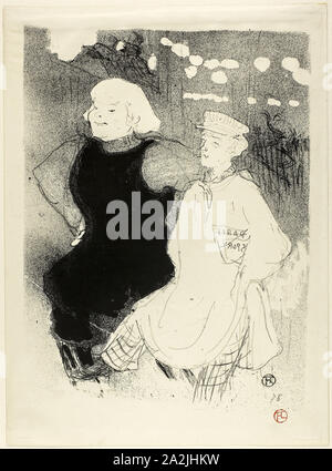 Im Moulin Rouge: Dabei geht Alliance, 1893, veröffentlicht 1894, Henri de Toulouse-Lautrec, Französisch, 1864-1901, Frankreich, Lithographie auf Creme webte Papier, 344 × 250 mm (Bild), 380 × 280,5 mm (Blatt Stockfoto