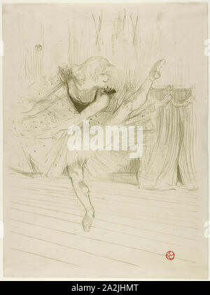 Fräulein Ida Heide, Englischer Tänzer, 1894, Henri de Toulouse-Lautrec, Französisch, 1864-1901, Frankreich, Farblithographie auf Creme webte Papier, 355 × 261 mm (Bild), 377 x 280 mm (Blatt Stockfoto