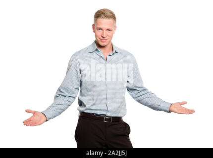 Portrait von freundlichen jungen Geschäftsmann. Stockfoto