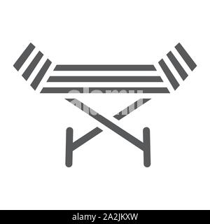 Metall Wäschetrockner Glyphe Symbol-, Wäsche- und Reinigungsservice, rack Trockner Zeichen, Vektorgrafiken, einem festen Muster auf weißem Hintergrund. Stock Vektor